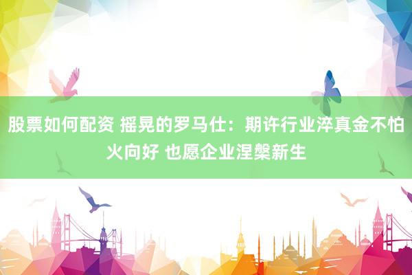 股票如何配资 摇晃的罗马仕：期许行业淬真金不怕火向好 也愿企业涅槃新生